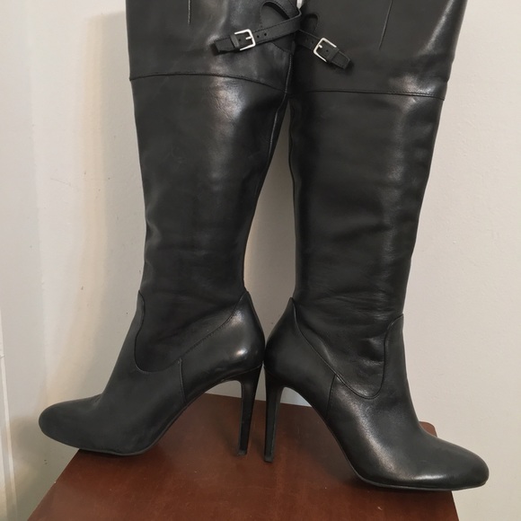 Lauren Ralph Lauren Knee Leather Boots Size 7B - Picture 10 of 15